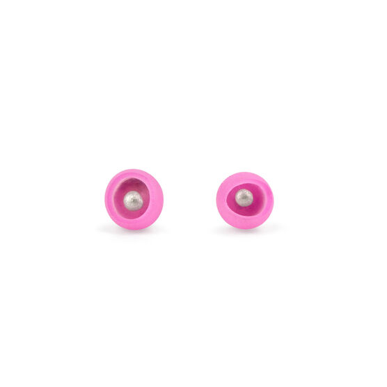 Pink cup mini stud earrings